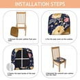 thumbnail image 4 of Pioneer Flower Floral Print Pattern Seat Covers for Dining Room Chairs Set Of 4,Stretch Printed Washable Chair Seat Cover with Elastic Ties and Button,Removable Waterproof Couch Cushion Covers, 4 of 6