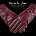 thumbnail image 2 of Guantes de pantalla táctil Minnieouse 2 uds mujer invierno Vino rojo, 2 of 6