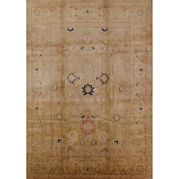 Ahgly Company Indoor Rectangle Mid-Century Modern Brown Oriental Area Rugs, 8' x 12'