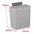 thumbnail image 3 of Maoww Kitchen Waste Compost Bin Multifunction Holder for Cabinet Door Countertop Grey 9L, 3 of 9