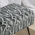 thumbnail image 6 of Home Soft Things Tip Printing Light Faux Fur Ottoman - Meru GEO Grey - 19" x 13" x 17", 6 of 11