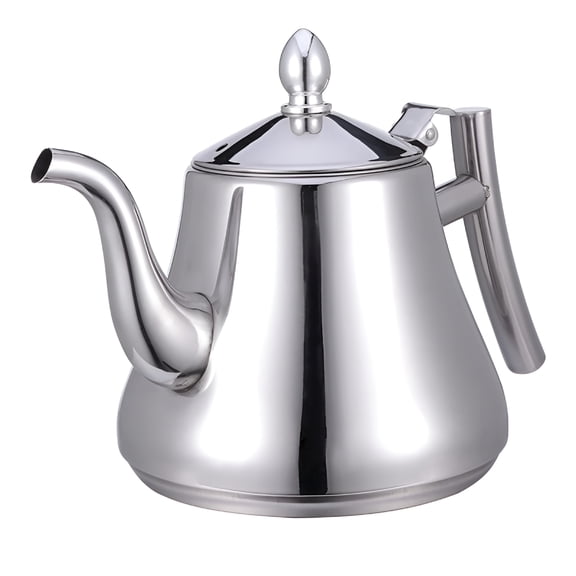 HIBIBUD 1L Stainless Steel Tea Kettle with Removable Strainer-Fast-Boiling Electric Pot for Home/Restaurant Use，Durable&Easy-Clean Design for Herbal/Black Tea Brewing Kettle Electric Stainless Steel