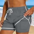 thumbnail image 2 of CAIVO Women Lightweight Solid Color Shorts For Casual Athletic Shorts With Comfort And Everyday Wear Stylish Summer Outdoor Work Bottoms, 2 of 4