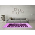 thumbnail image 3 of Ahgly Company Indoor Square Oriental Purple Traditional Area Rugs, 4' Square, 3 of 4