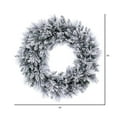 thumbnail image 3 of Vickerman 30" Flocked Jackson Pine Artificial Unlit Wreath with 165 Realistic Hardneedle/PVC Tips, 3 of 5