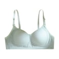 thumbnail image 2 of Girls Sports Bras Teen Girls Wireless Bra High School Student Girl Gathered Sports Casual Support Bralettes with Adjustable Strap Green S, 2 of 5