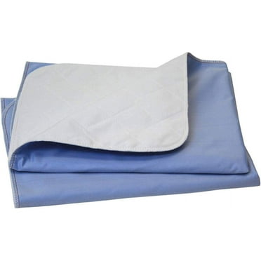 100% Cotton Big Size Washable Bed Pad / XXL Incontinence Underpad - 36 X 72 - Mattress Protector - Blue