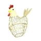thumbnail image 5 of Organizador de almacenamiento de alimentos, huevera decorativa de hierro forjado, bandeja para servir al hogar. amarillo, 5 of 9