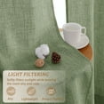 thumbnail image 5 of Patin Green Valances for Windows 2 Panels 52 x 18 Inch, Light Filtering Faux Linen Textured Small Kitchen Curtains, Rod Pocket Rustic Valances Curtains for Bedroom Cafe Basement, 5 of 10