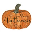 thumbnail image 2 of Leaves Are Falling By Cindy Jacobs Printed on Wooden Pumpkin Wall Art - Orange, 2 of 3