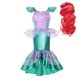 thumbnail image 3 of Disfraz de la Sirenita Ariel para niña, conjunto de vestido de sirena, ropa de Halloween, 3 of 5