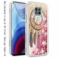 thumbnail image 2 of Kaleidio Case For Motorola Moto G Power (2021 Version Only) [Quicksand Image] Hybrid Impact [Liquid Glitter] Protector Skin Cover [Antique Feather], 2 of 4