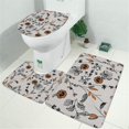 thumbnail image 2 of Pioneer Flower Floral Print Pattern Bathroom Rugs Sets 3 Piece,Toilet Cover Set,Absorbent Non Slip Bathroom Mats Sets with U-Shaped Contour Rug Toilet Rug Set, 2 of 5