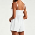 thumbnail image 7 of FchengtaiS Womens Summer Sleeveless Rompers Square Neck Spaghetti Strap Short Jumpsuits Beach Vacation Clothes with Pockets, 7 of 7