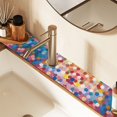 thumbnail image 2 of Yayeee Faucet Mat for Kitchen Sink 30" Diatomite Long Splash Guard Pad, Light Colorful Circles, 2 Pack, 2 of 7