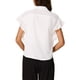 thumbnail image 3 of CAMISA DE BOTONES DELANTEROS CON MANGAS RIZADAS Y CUELLO ALTO PARA MUJERES CHIC DE OFICINA S BLANCA, 3 of 6