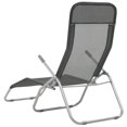 thumbnail image 4 of vidaXL Chaises Longues d'Extérieur Pliantes Bain de Soleil en Textilène, 4 of 6