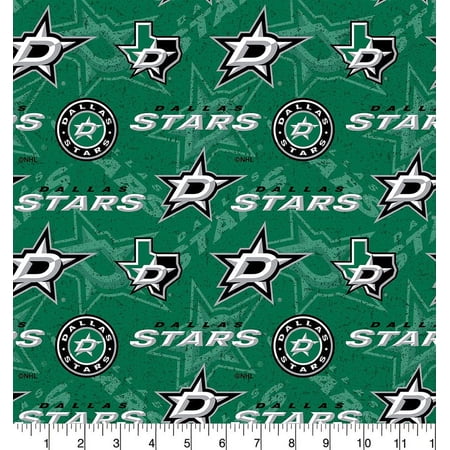 Dallas Stars Cotton Fabric with Tone on Tone Print and Matching Solid Cotton Fabrics