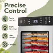 DKMOCO 12 Trays Food Dehydrator, 800W Dehydrators for food and jerky, Dehydrator Machine with 4 Presets, Adjustable Timer, Temperature Control, for Herb, Dog Treats,Meats & Veggies