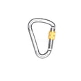thumbnail image 1 of Wosthever Mosquetón Tecnología avanzada resistente al desgaste Alta resistencia Mayor resistencia al impacto Clips Caribeener para exteriores Plata Type2 NO2 Wosthever OD019755-04, 1 of 6