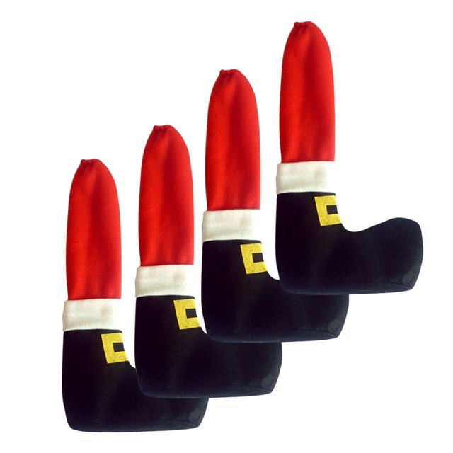 4Pcs Set Elf Santa Chair Table Leg Covers Christmas Table