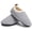 Grey, variant on Women's Fuzzy Curly Fur Memory Foam Loafer Slipper with Anti Slip Rubber Sole