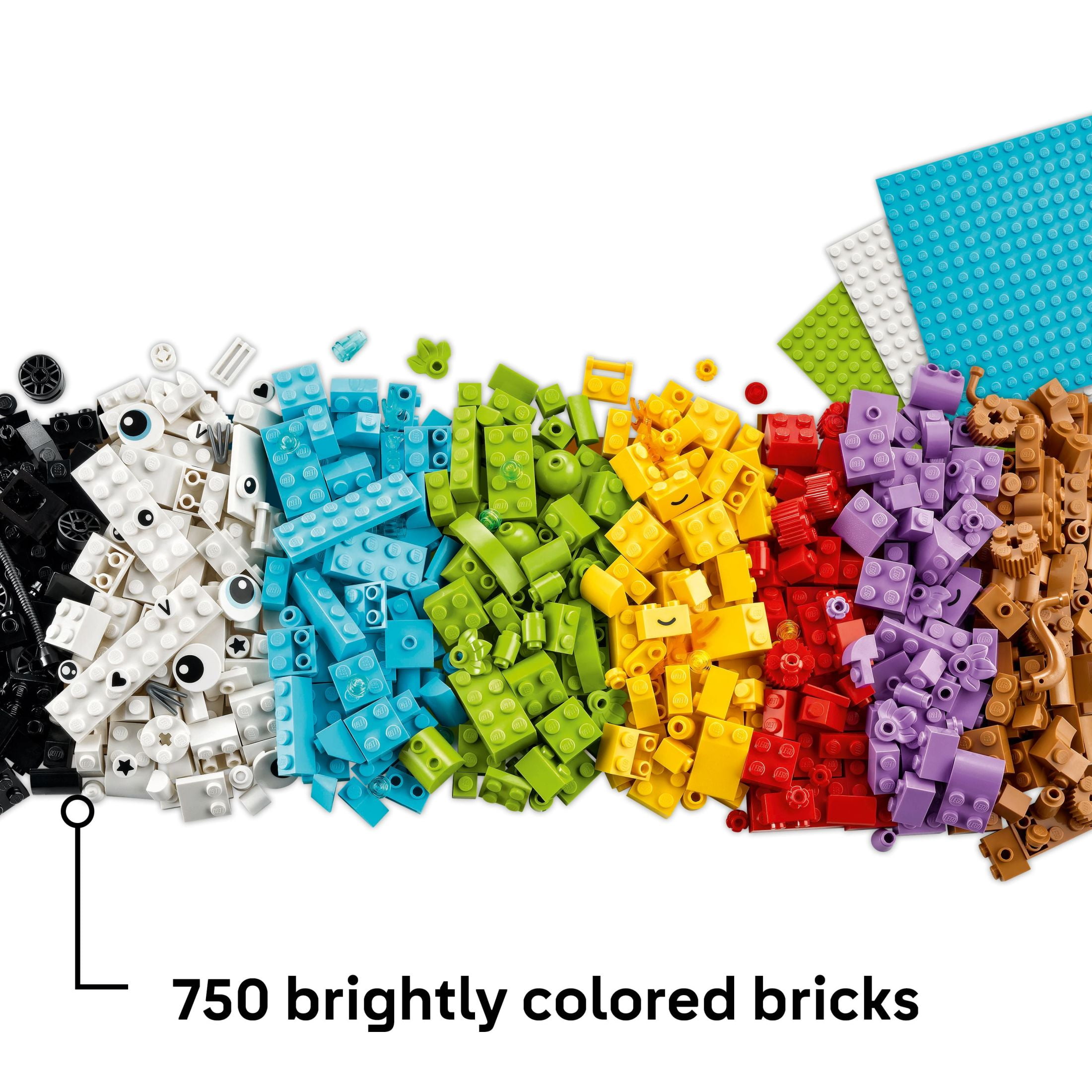 LEGO Classic Creative Build-and-Play Box - Building Blocks Toy for Kids, Boys, and Girls, Ages 5+ - Learning and Educational Sensory Toy - Gift Idea for Birthdays - 11044