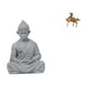 thumbnail image 1 of Estatua de mono,Estatua de Buda Mono para Interiores y Exteriores Budista,Figuras en miniatura meditando para decorar el jardín del hogar,Figura de caballo,Adorno de caballo,escultura, 1 of 8