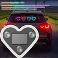 thumbnail image 2 of USB Heart Shape Car Ambient Lights, Solar-Powered Vibration-Sensing LED Neon Atmosphere Lighting for Car Triangle Window Decoration with 3 Modes (Powder 1 Pack),2, 2 of 2