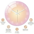 thumbnail image 5 of Washranp 12inch Wall Clock,Tempered Glass Precise Time Quartz Clock Battery Operated Non Ticking Modern Simple Clock for Bathroom Office, 5 of 7