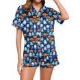 thumbnail image 6 of SwiftWear Women's Halloween Pajamas Set Collared Button Down Sleepwear Cute Pjs 2Piecec Lounge Shorts Set Soft Homewear, 6 of 8