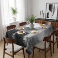 thumbnail image 6 of Grey Table Cloth Waterproof Tablecloths, Modern Oil Painted Art Abstract Geometric Tablecloth Dining Table Cover for Kitchen Party Tabletop Outdoor, Rectangle Tablecloth 52x70 Inch, 6 of 9