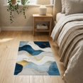 thumbnail image 3 of ODIKA 2'x3' Washable Doormat Abstract Modern Wavy Design With Brushstroke Motif And Marbled Accents for Entryway, Kitchen, Laundry Room, Non-Slip, Low Pile, 3 of 7