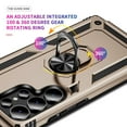 thumbnail image 6 of Dteck Heavy Duty Case for Samsung Galaxy S25 Ultra Phone Case with Metal Ring Magnetic Kickstand, Military Grade Shockproof Rugged Protective Cover for Galaxy S25 Ultra ,Gold, 6 of 7