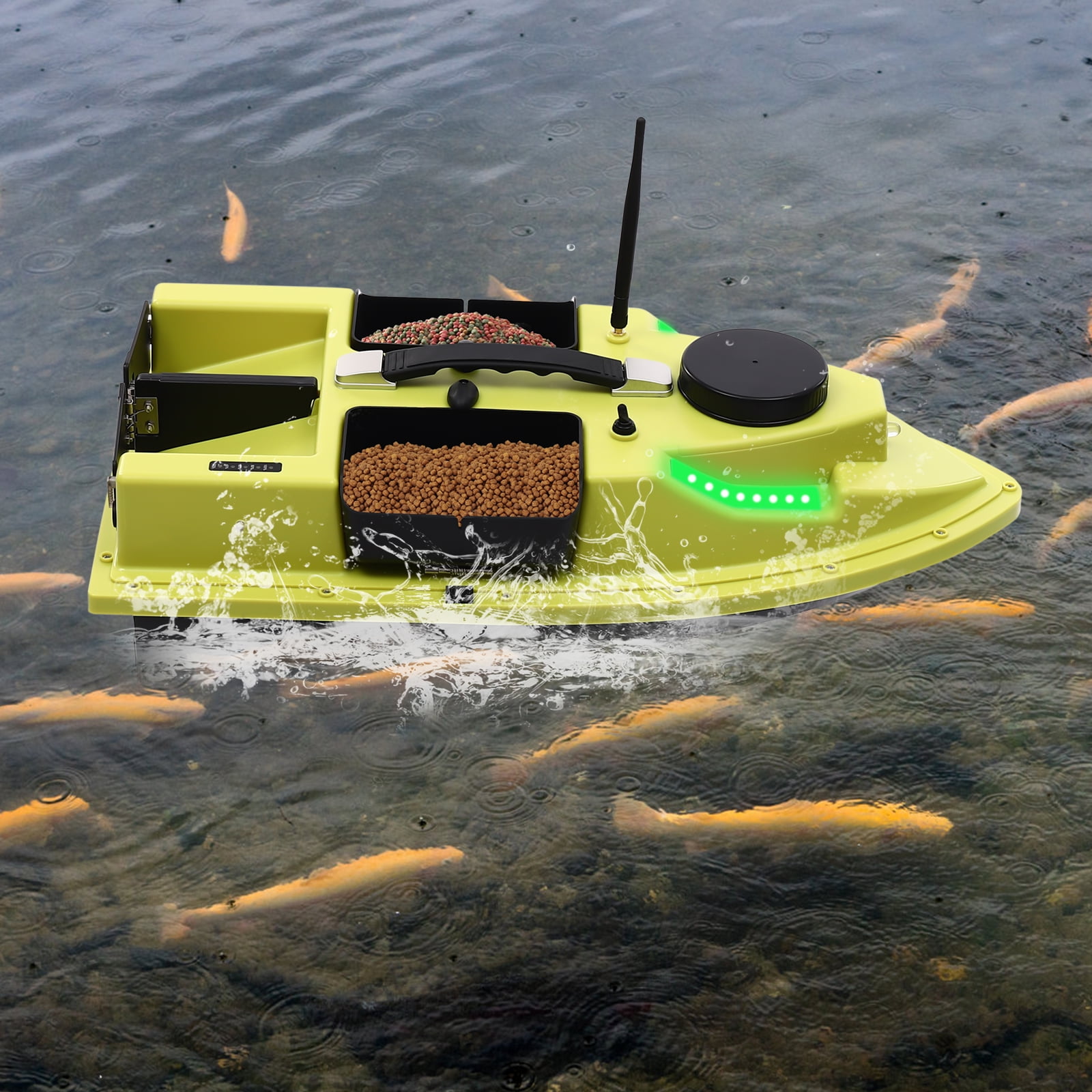 Fishing Bait Boat 500m Remote Control Bait Boat 2kg Loading LED Light 5200mAh