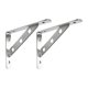 thumbnail image 1 of 2 piezas soportes de acero inoxidable muebles montados en espesas de pared esquina pulsera desmontable soporte de estante sólido de servicio pesado 6 pulgadas, 1 of 8