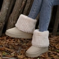 thumbnail image 6 of Women's Snow Boots, Warm Fuzzy Lined Short Booties with Platform Sole, 6 of 6