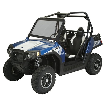 Classic Accessories QuadGear UTV Front/Rear Windshield, Fits Polaris RZR, RZR-S, RZR 900 XP (2015 models and older), Black