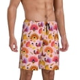 thumbnail image 2 of Balery Happy Thanksgiving Turkey Pantalones cortos de pijama de punto de algodón para hombre con cinturilla y bolsillos-Small, 2 of 6