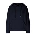thumbnail image 6 of IROINNID Hoodie for Women Long Sleeve Waffle Drawstring Hoodie Solid Plain Basic Tops Loose Fit Pullover,Navy, 6 of 6