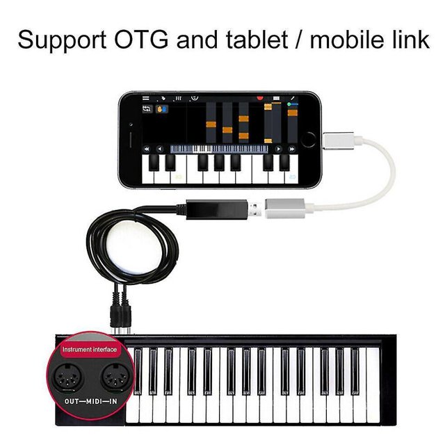 2m Keyboard Recording Editing Cable Usb To Midi Electric Piano Converter Cable