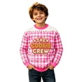 thumbnail image 3 of XAOFW Christmas Boys Sweatshirts Long Sleeve Crew Neck Plaid Christmas Lights Print Sweatshirts Toddler Kids Soft Cozy Fall Winter Tops, 3 of 5
