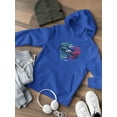 thumbnail image 3 of Buon Ferragosto Brush Paint Hoodie Juniors -Image by Shutterstock,  Large, 3 of 4