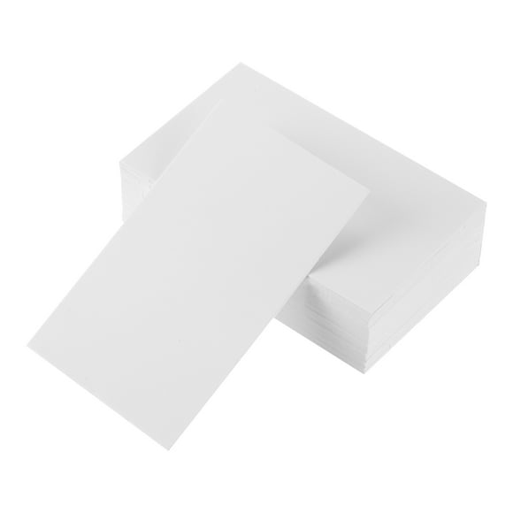 Uxcell 100 Business Card Stock 3.5" x 2" Blank Business Cards for Laser Printer Small Message Card Graffiti Scrapbooking DIY Thanks Cards, White