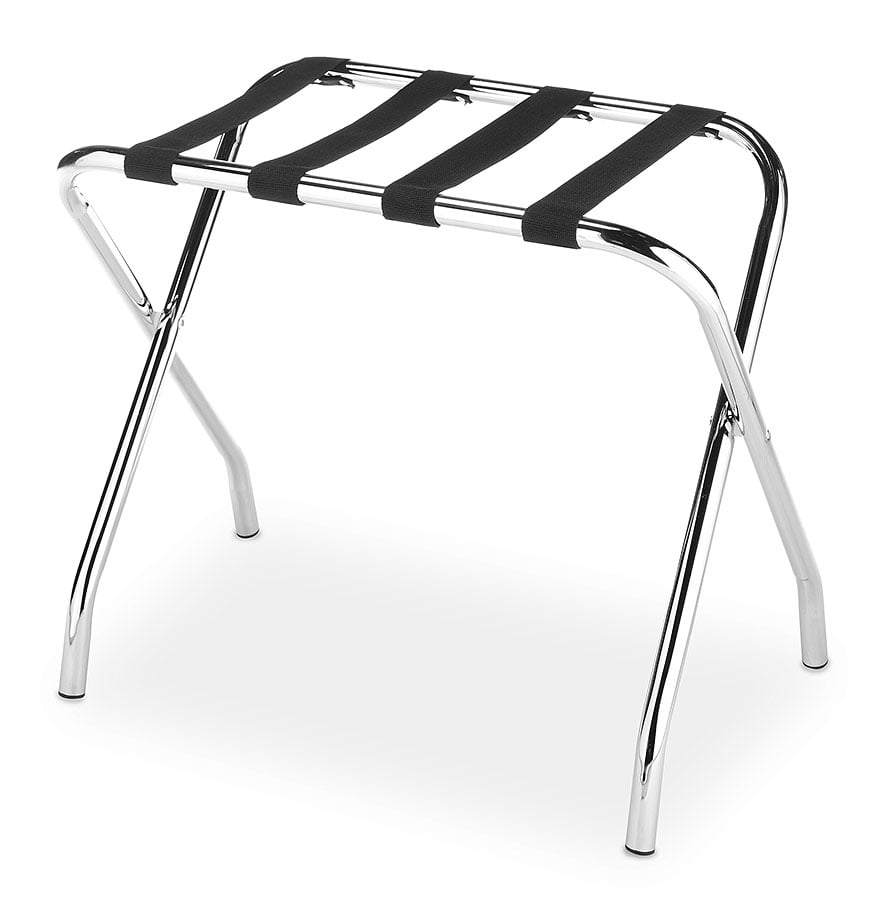 Whitmor 6060430 14.9" X 26.1" X 21.1" Chrome Luggage Rack Walmart