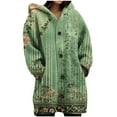 thumbnail image 2 of Abomasnow Women's Oversized Cardigan Sweaters Long Sleeve Cable Knit Hooded Cardigan Fall Button Down Open Front Outerwear Coat, 2 of 5