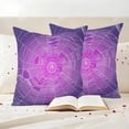 thumbnail image 3 of Halloween Outdoor Waterproof Pillow Covers, Farmhouse Retro Purple Ombre White Cobweb Decorative Square Throw Pillowcase Sofa Cushion Sham for Patio/Couch/Chair, 20"x20" 2 Pack, 3 of 8