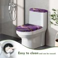 thumbnail image 4 of FOR U DESIGNS Marble Print Toilet Lid Cover Toilet Tank Cover Set of 2, Machine Washable Seat Covers, Adjustable Toilet Tank Lid Protector with Elastic Edge, Easy to Clean, 4 of 8