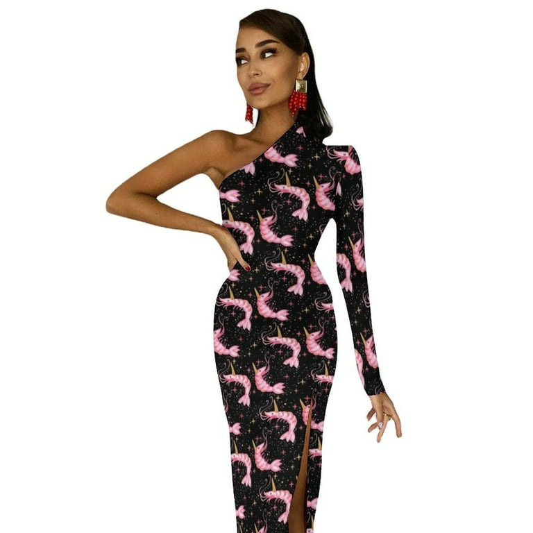 Uni-Prawn In Space Black Half Dleeve Split Dress dresses for prom Evening  dresses dresses for womens - Walmart.com