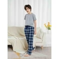 thumbnail image 4 of WORW Boys Pajama Pants - Cotton Flannel Plaid Loose Fit Pants with Pockets, 4 of 5